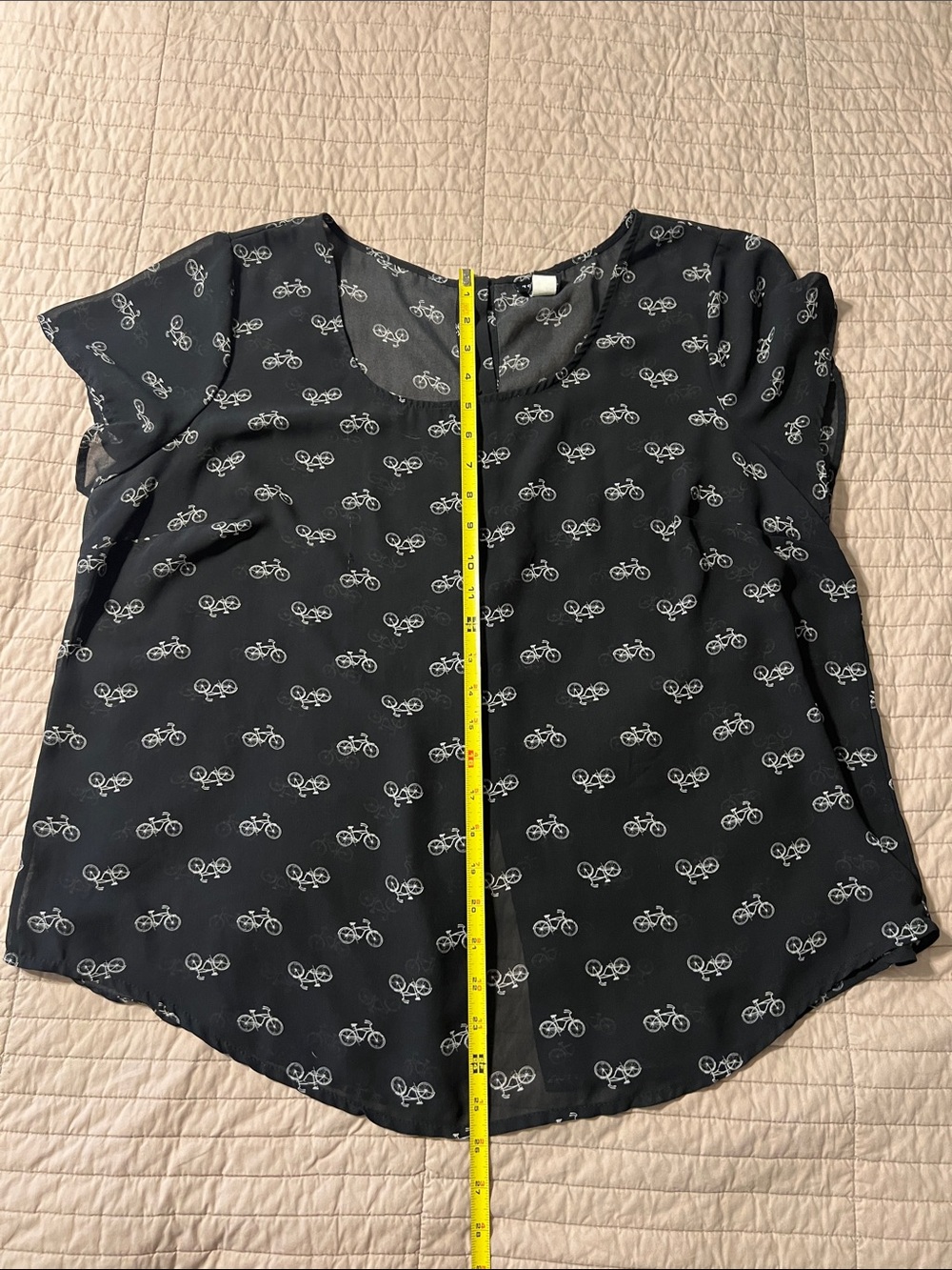 Two torrid Tops Size 1 - Short Sleeve Bicycle Print & Sleeveless Bird Print - Picture 6 of 15